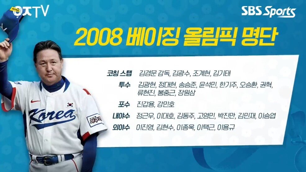 야구 라인업 올림픽 도쿄올림픽 한국